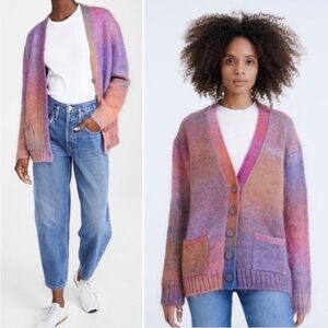 Re/Done 90's Oversized Space Dye Mohair Cardigan Size XS